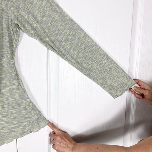 CALVIN KLEIN Hoodie Womens 3X Plus Size Performance Heathered Ruched Lettuce Hem - Picture 4 of 11